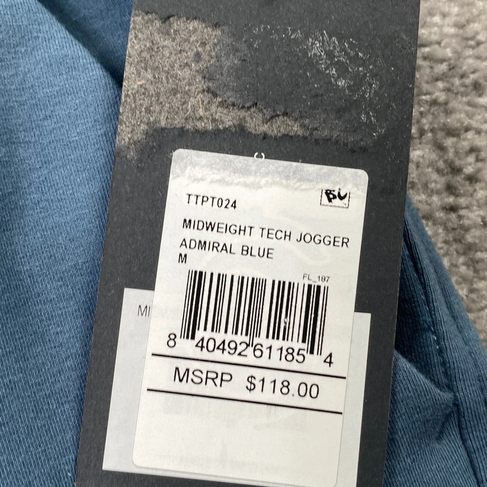Ten Thousand Midweight Tech Jogger Mens Medium Admiral Blue TTPT024 NWT
